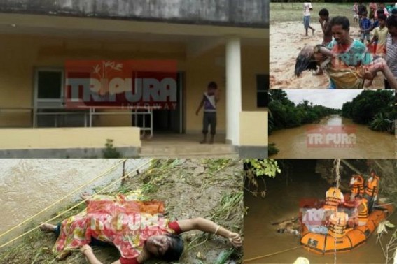 Tripura flood : 2 more deadbodies recovered ! Death toll raised to 5, total 2038 families residing in relief camps, State Govt's relief operations hopeless Tripura flood : 2 more deadbodies recovered ! Death toll raised to 5, total 2038 families residing in relief camps, State Govt's relief operations hopeless